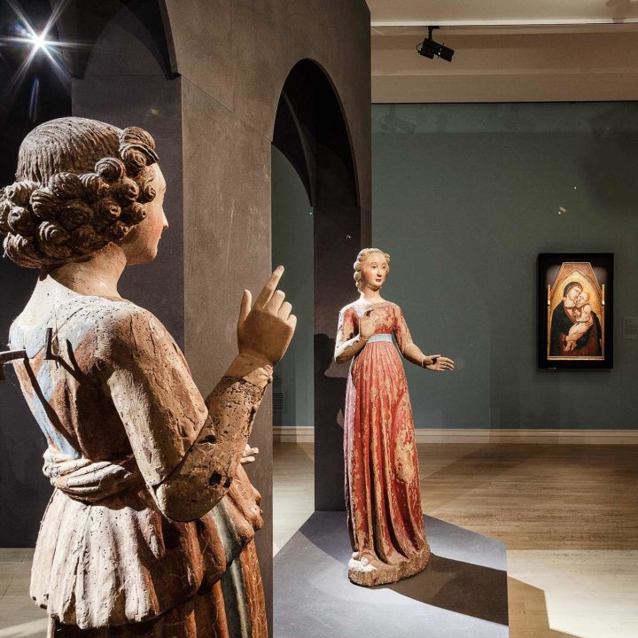 Prises de vue de l’exposition Sienne, aux origines de la Renaissance.